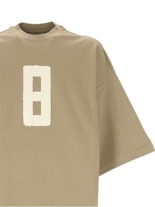 Beige stretch-design embroidered t-shirt Fear of God | FG8502052VIS260